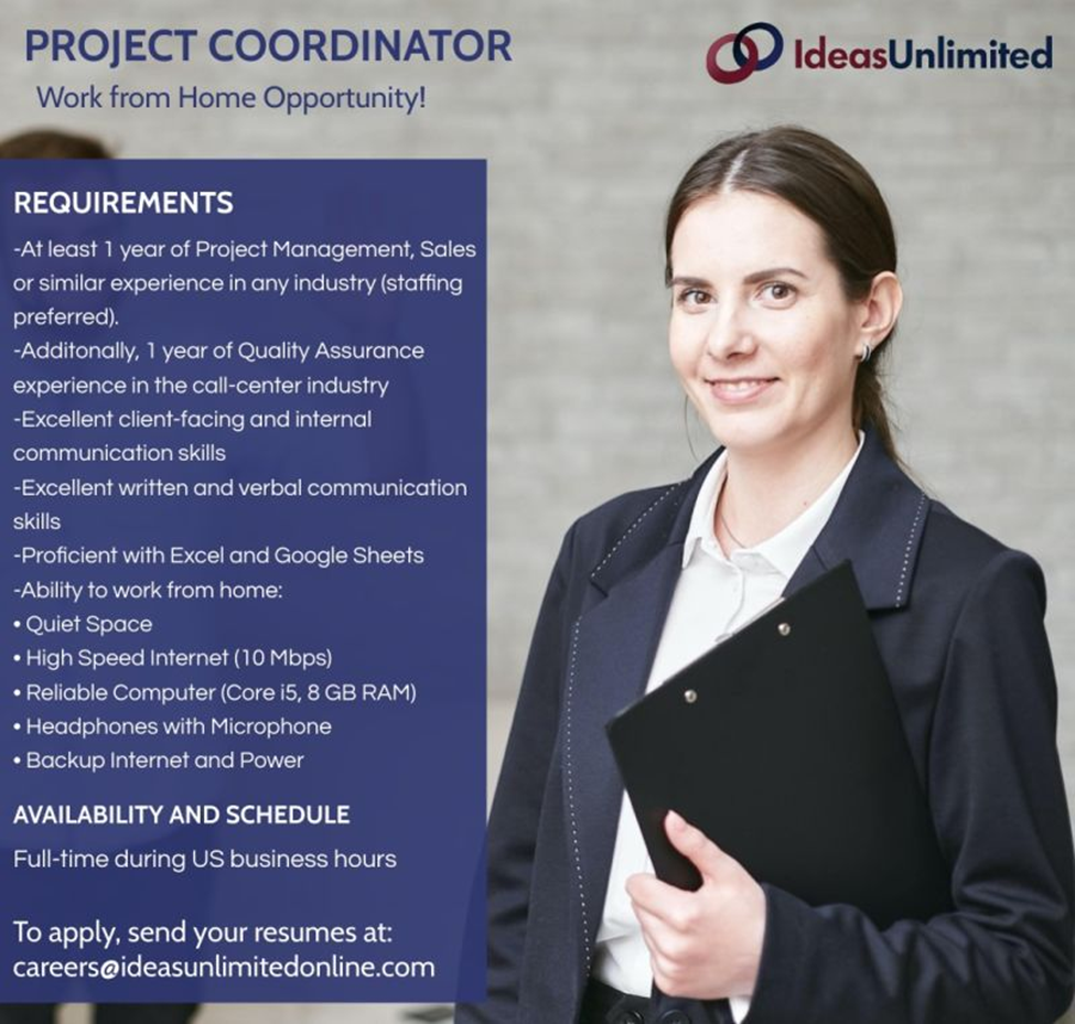 Project Coordinator Talent Experts Global