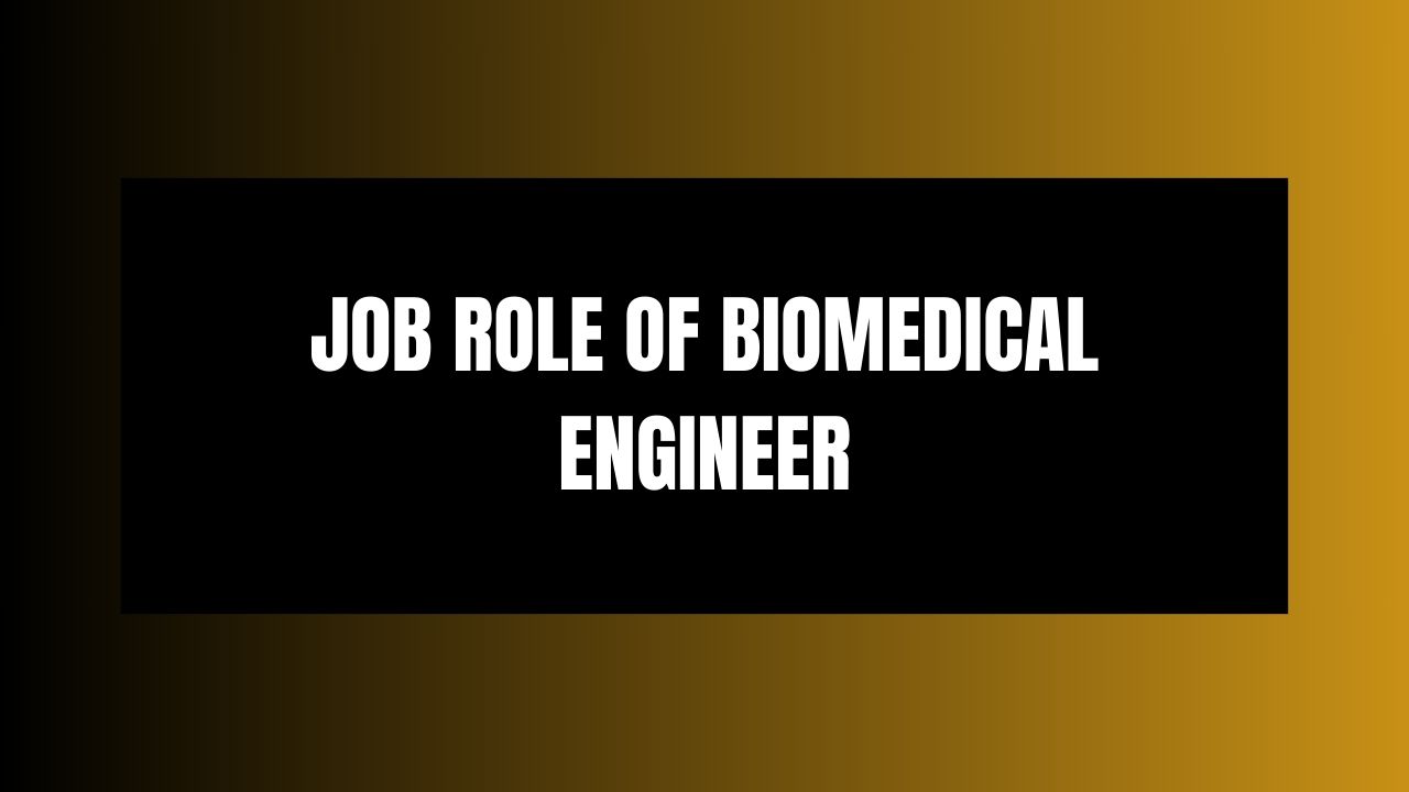 Job Role of Biomedical Engineer